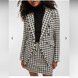 EUC Veronica Beard Houndstooth Dickey Jacket size 0